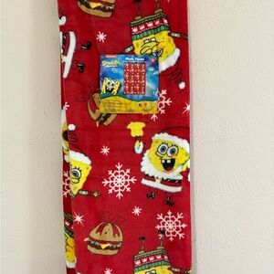 SpongeBob SquarePants Christmas Plush Throw Blanket size 50x70in